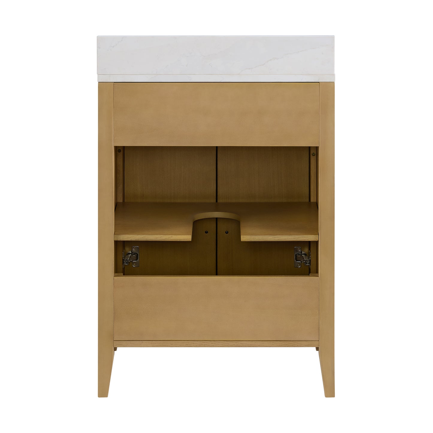 Bergen 24"W x 20"D Single Bathroom Vanity | Calacatta Gold Quartz Countertop