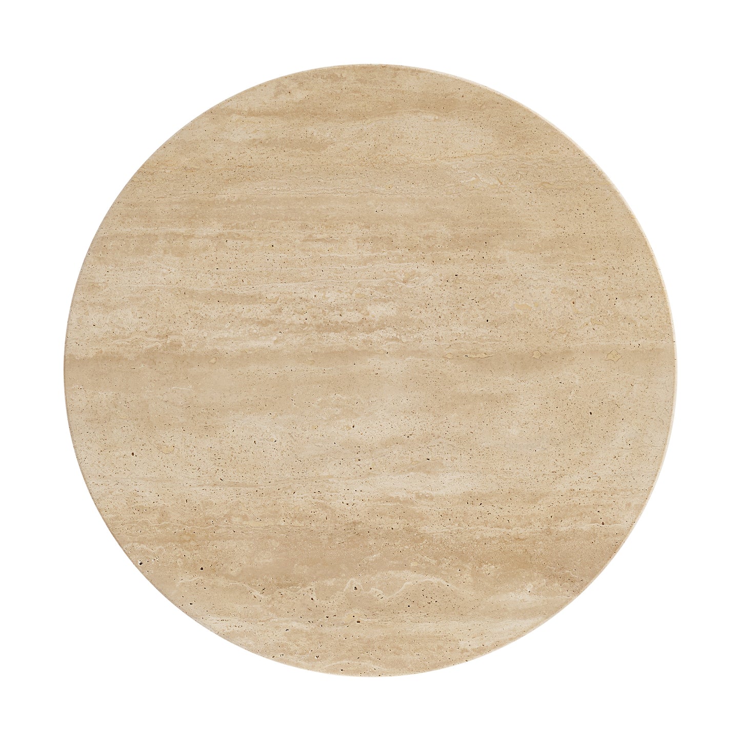 Aster 16" Reeded Side Table | Travertine Top
