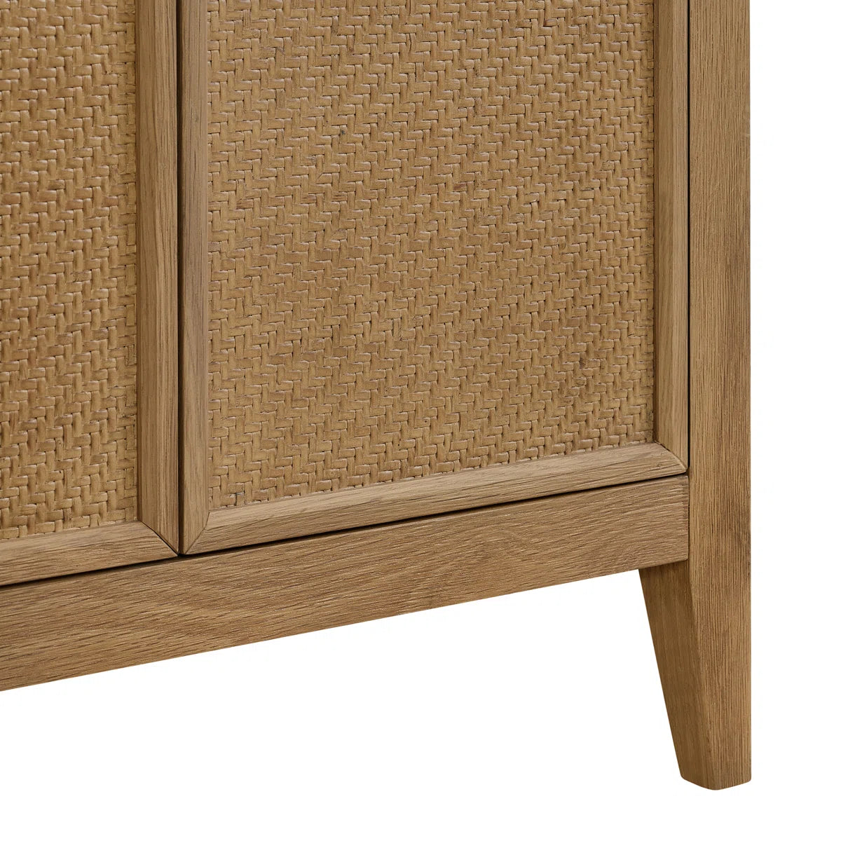 Benita 48" Single Sink Bathroom Vanity in Rattan and Oak | Cultured Marble Countertop