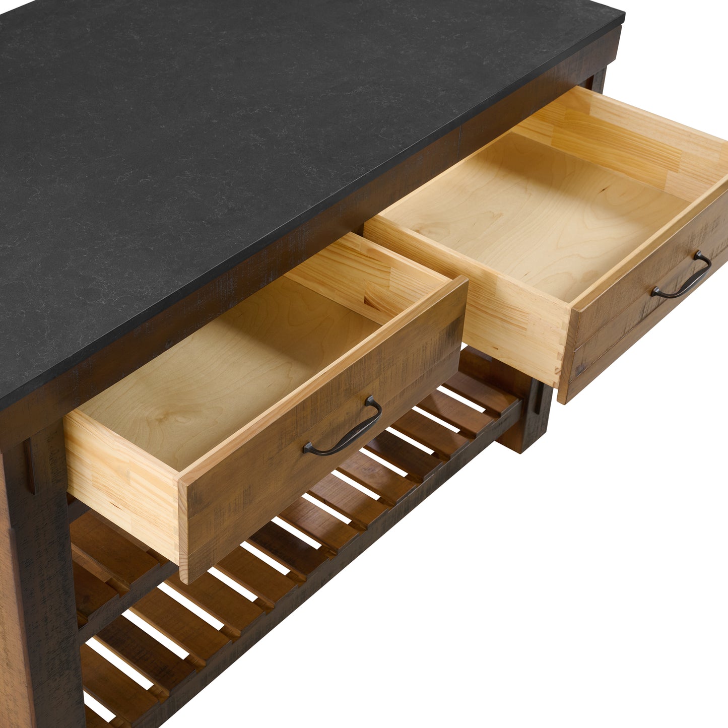 Bromley 54" Kitchen Island | Quartz Countertop