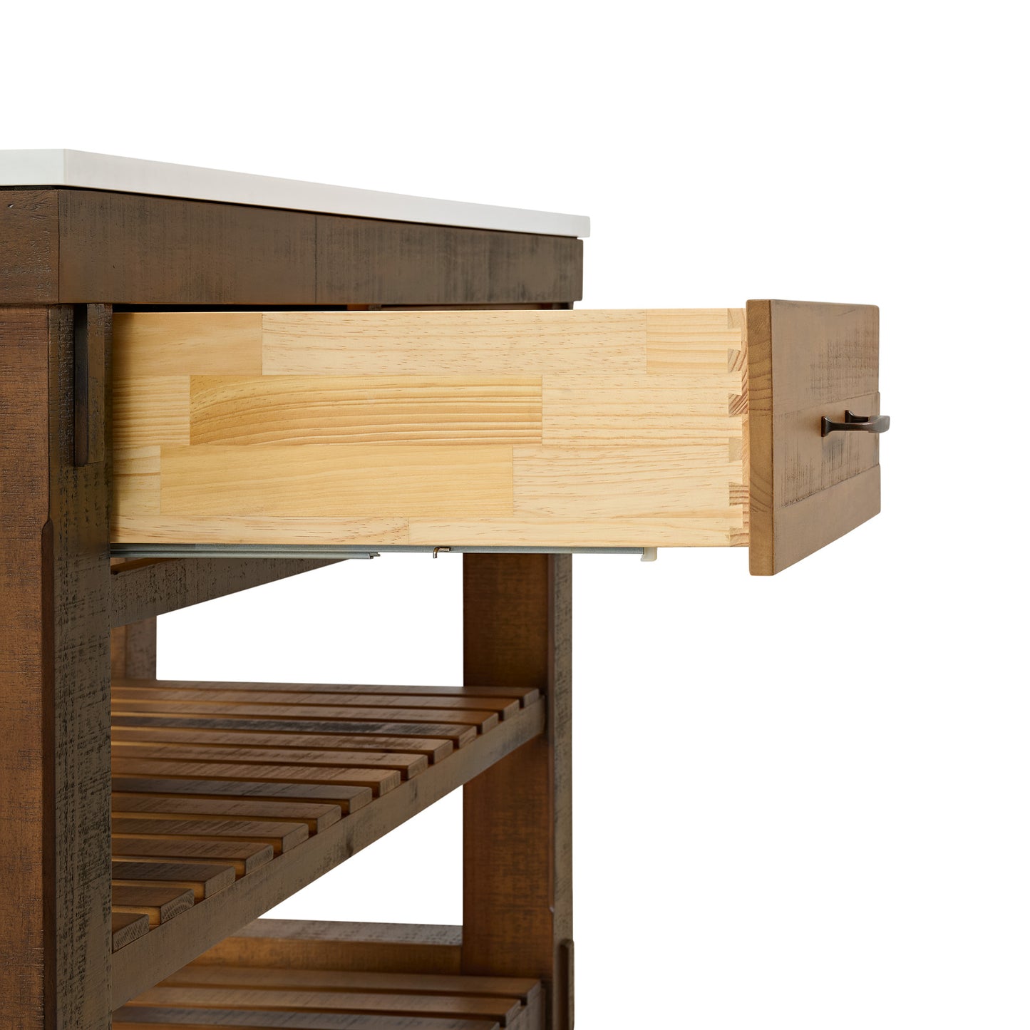 Bromley 54" Kitchen Island | Quartz Countertop