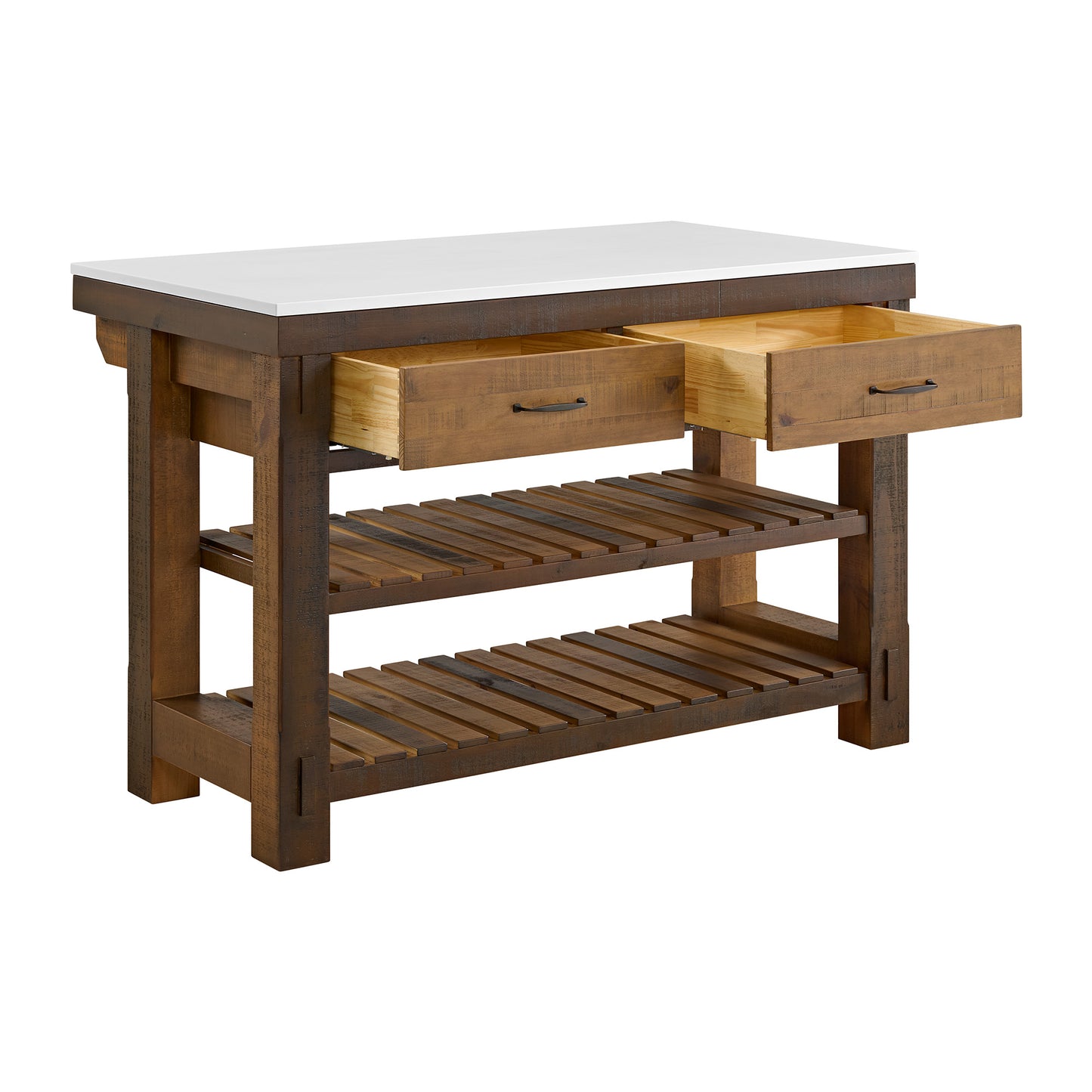 Bromley 54" Kitchen Island | Quartz Countertop