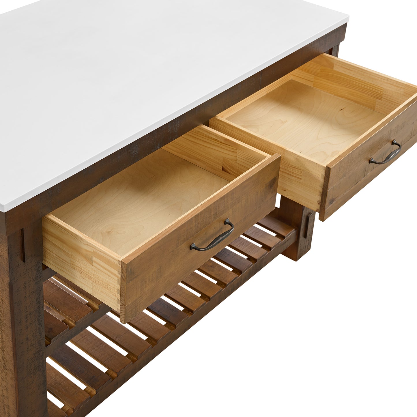 Bromley 54" Kitchen Island | Quartz Countertop