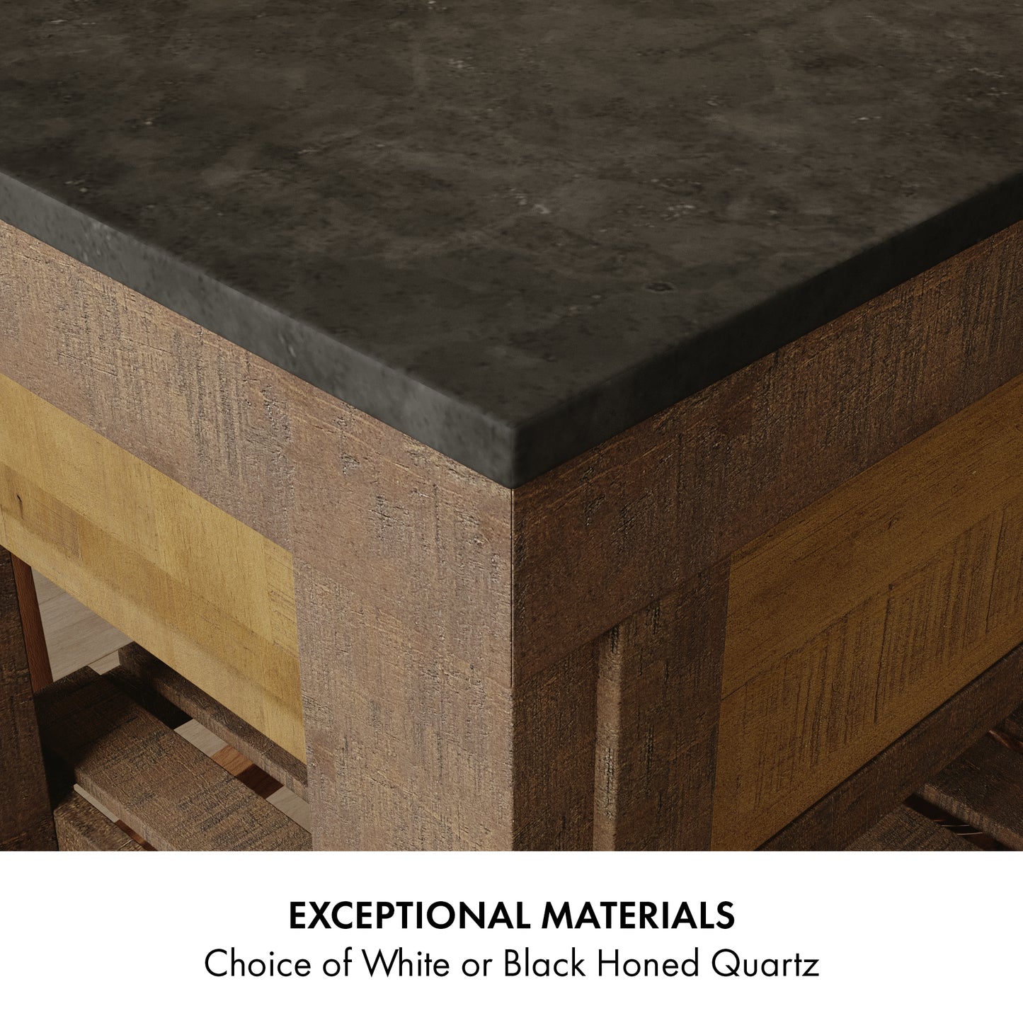 Bromley 54" Kitchen Island | Quartz Countertop