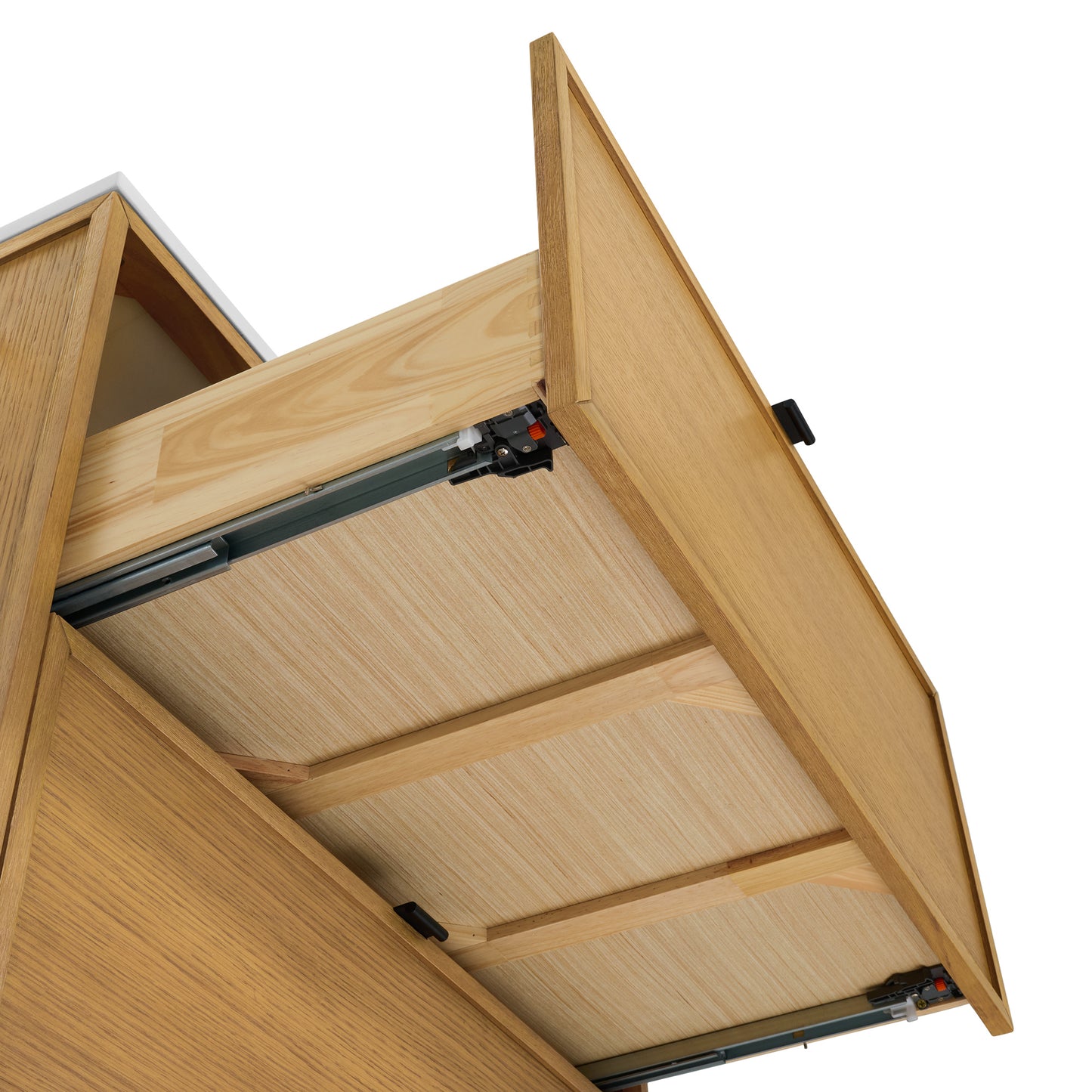 Brookline 36" Kitchen Island in Oak | White Quartz Countertop