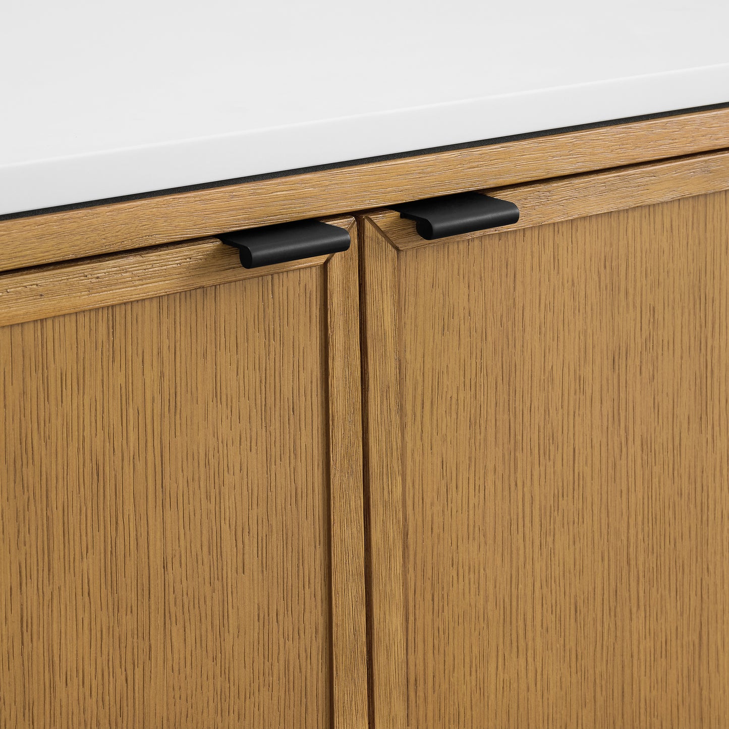 Brookline 36" Kitchen Island in Oak | White Quartz Countertop