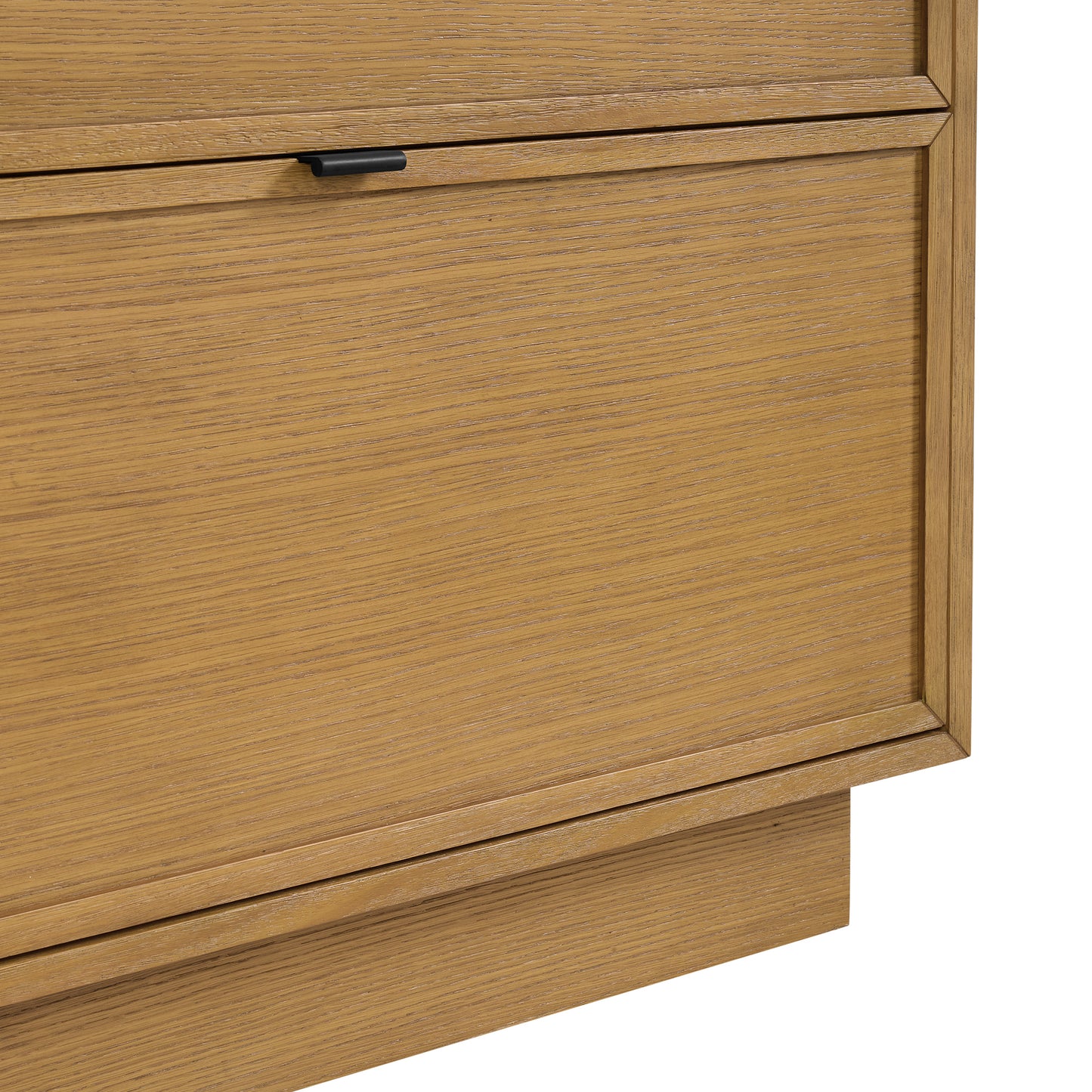 Brookline 36" Kitchen Island in Oak | White Quartz Countertop