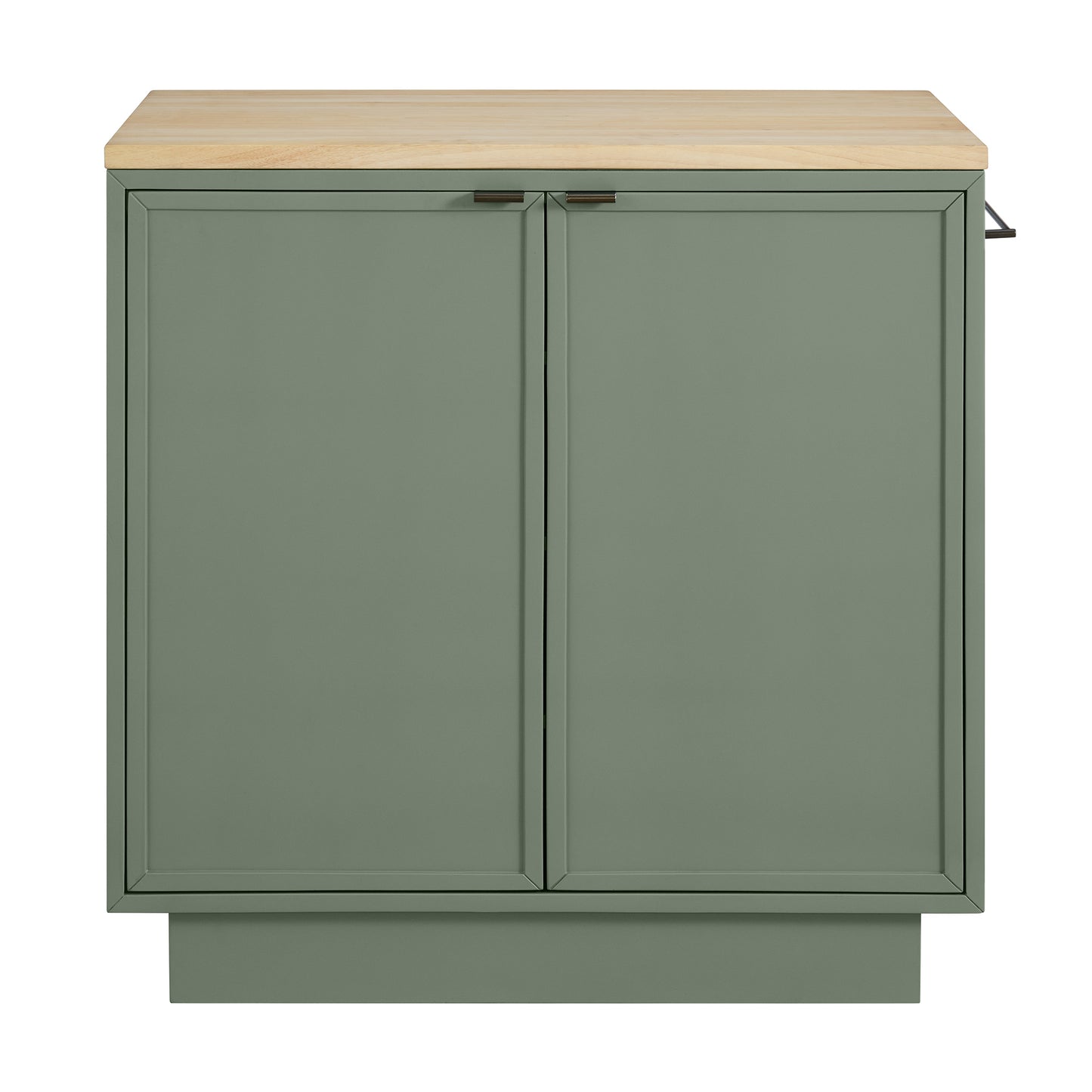 Brookline 36" Kitchen Island in Organic Green | Butcher Block Countertop