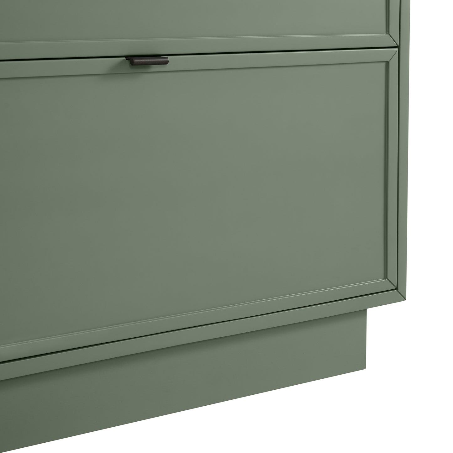 Brookline 36" Kitchen Island in Organic Green | Butcher Block Countertop
