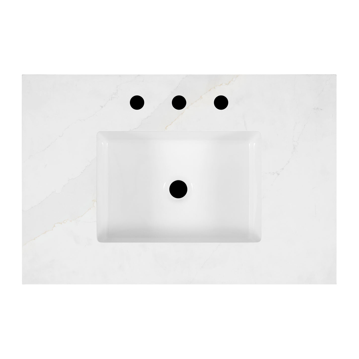 Kendal 30"W x 20"D Single Sink Bathroom Vanity | Calacatta Gold Quartz Countertop