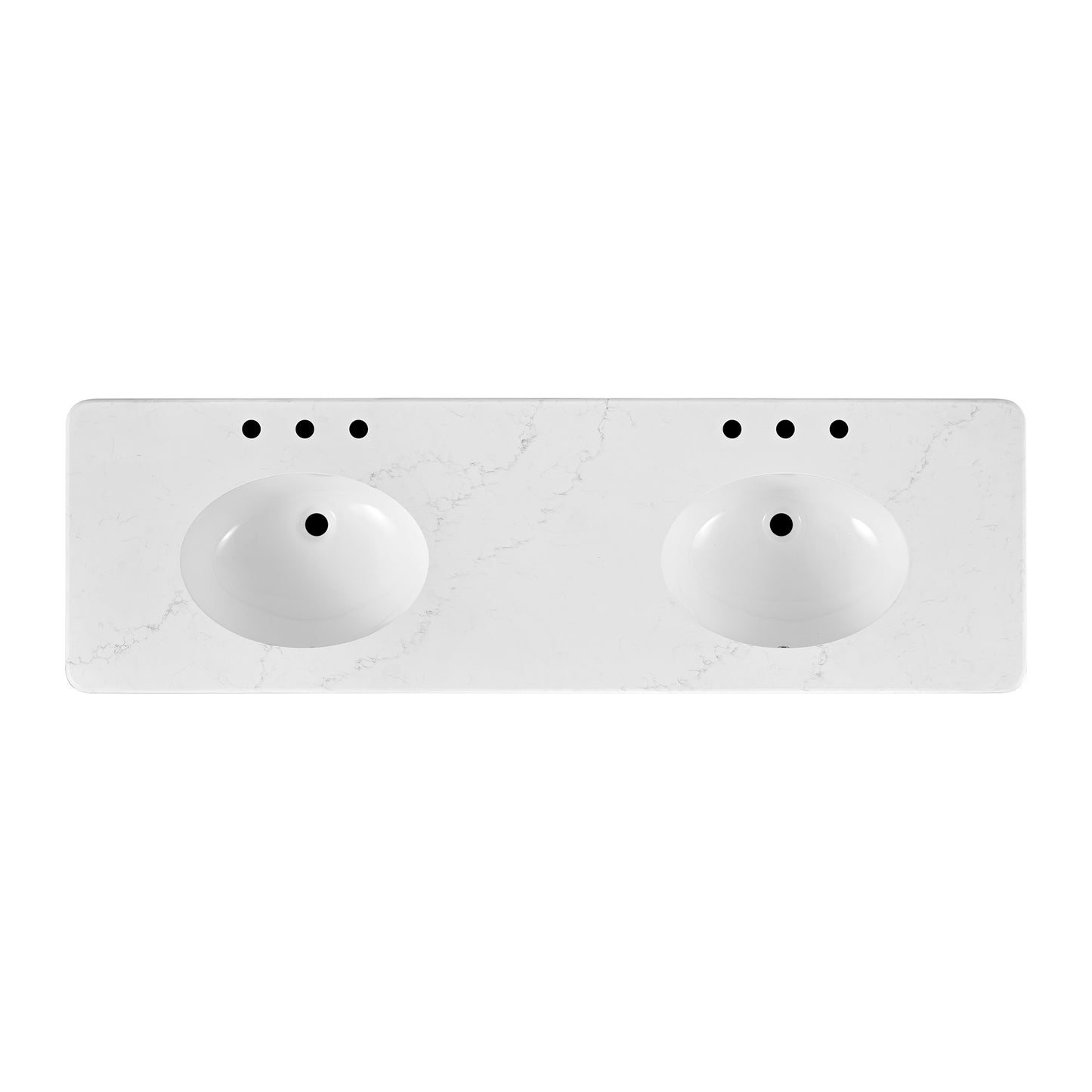 Chantilly 72" Double Sink Bathroom Vanity | Statuario Quartz Countertop