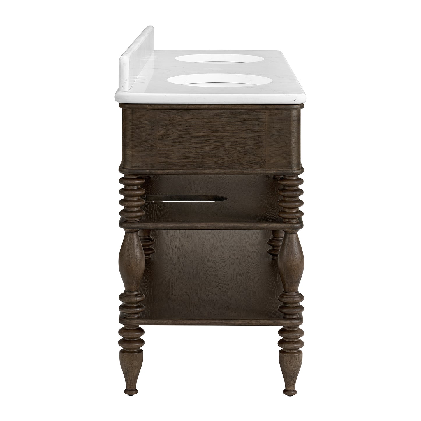 Chantilly 72" Double Sink Bathroom Vanity | Statuario Quartz Countertop