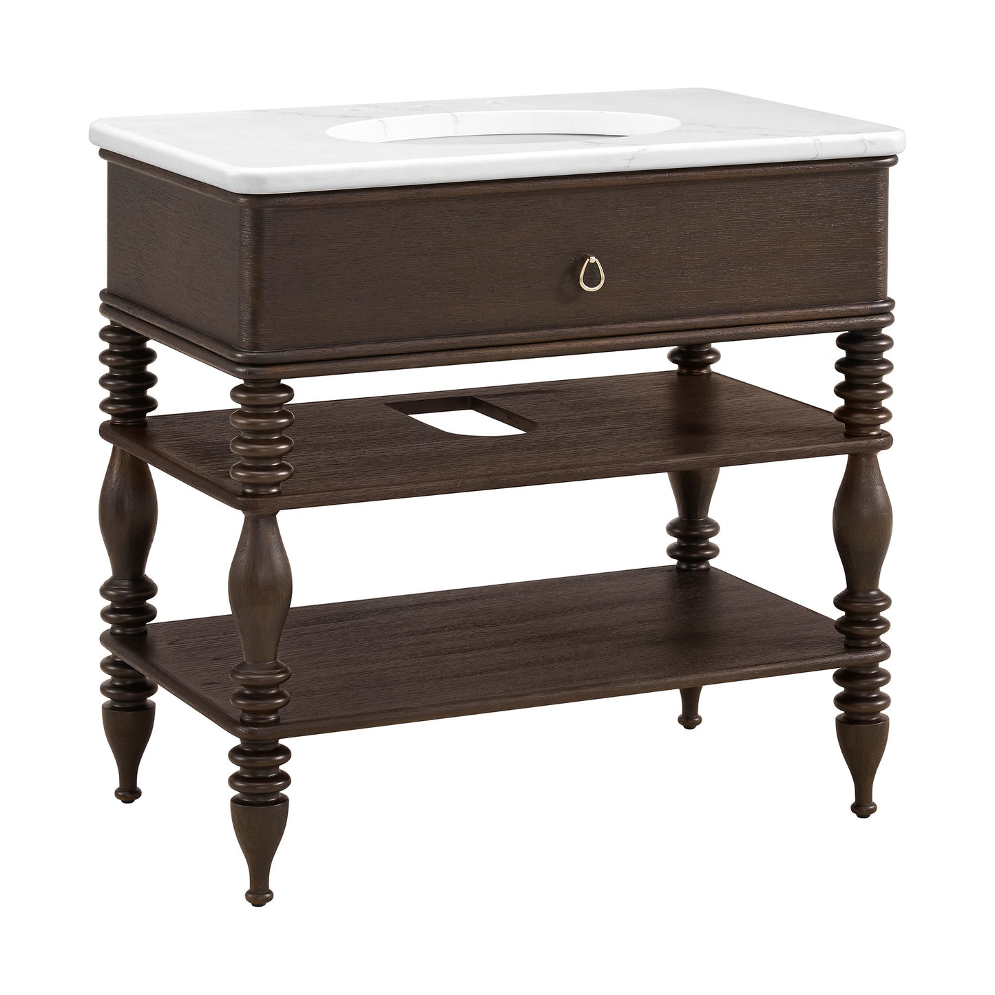 Chantilly 36" Single Sink Bathroom Vanity | Statuario Quartz Countertop