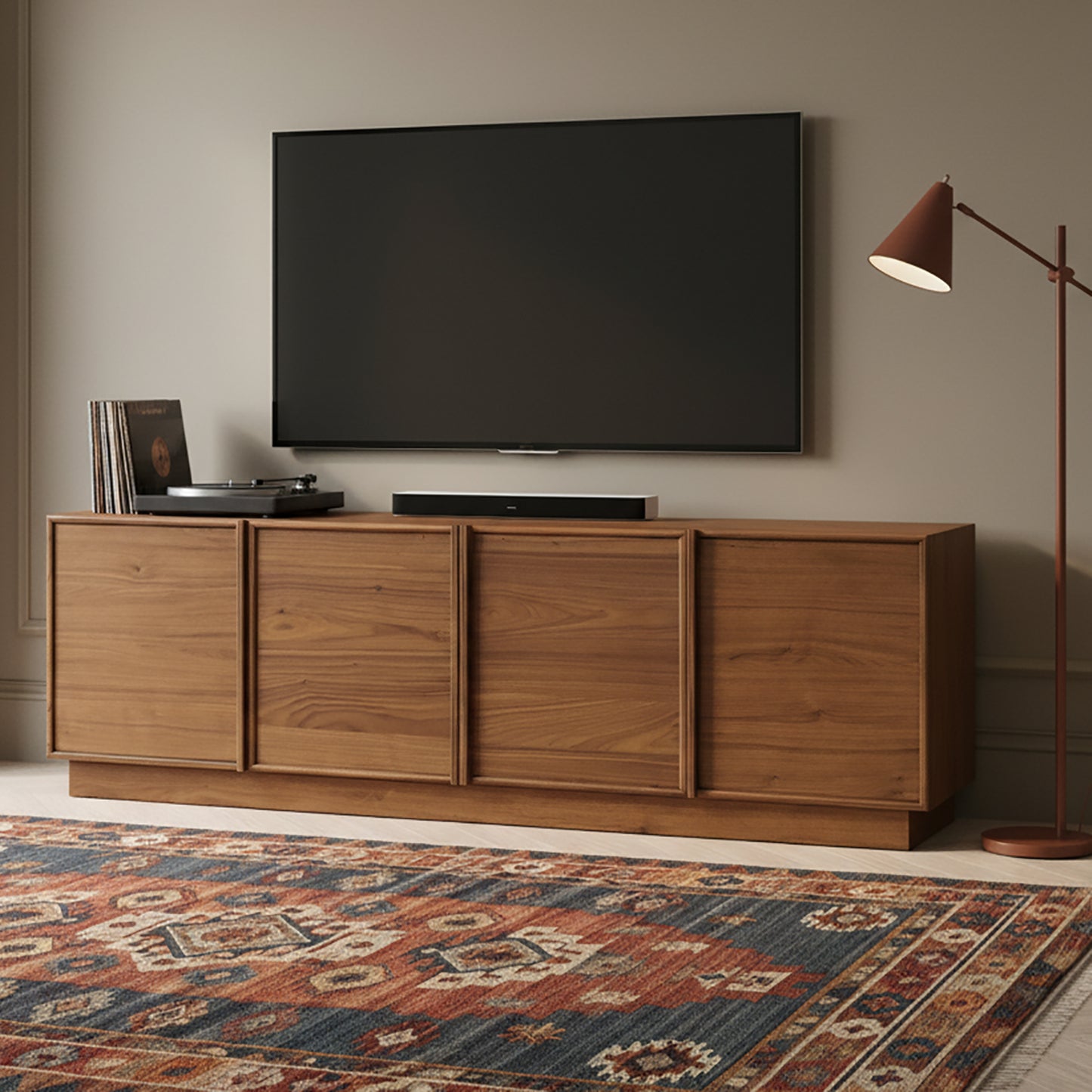 Cooper 70" Media Console in Natural Walnut