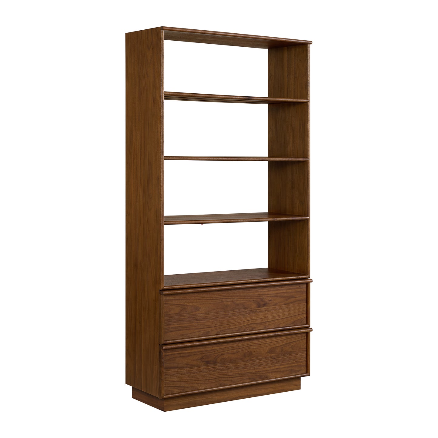Cooper 72" Mid-Century Walnut Bookshelves