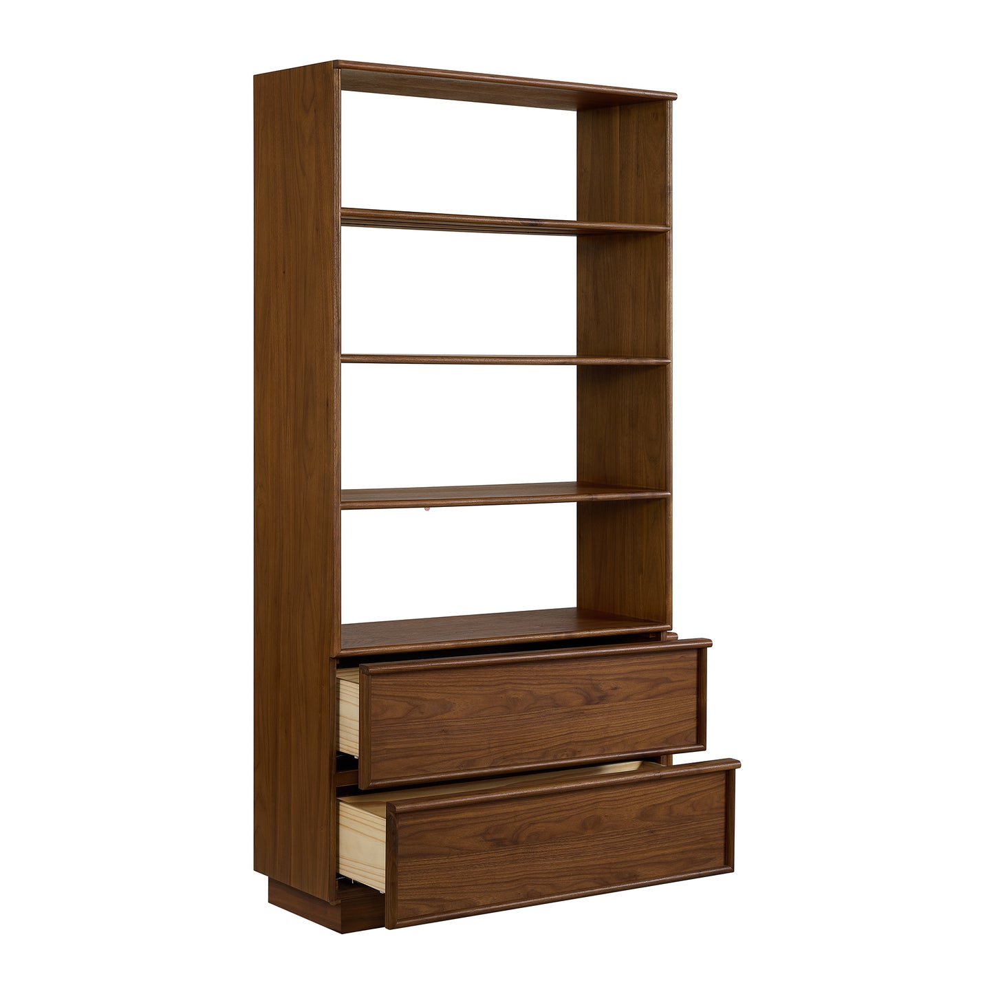 Cooper 72" Mid-Century Walnut Bookshelves