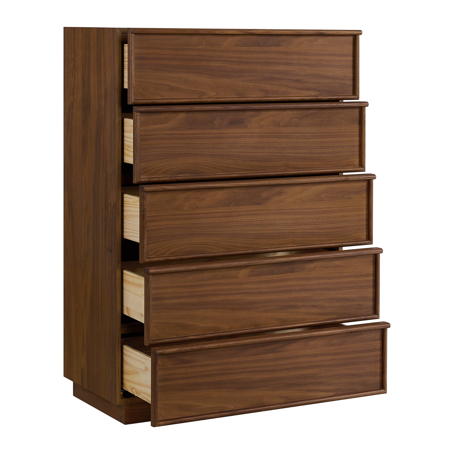 Cooper 36"  Five Drawer Tall Dresser in Natural Walnut