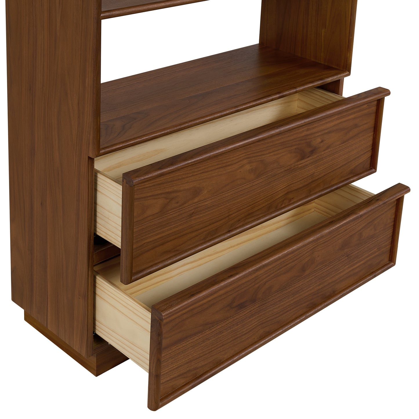Cooper 72" Mid-Century Walnut Bookshelves