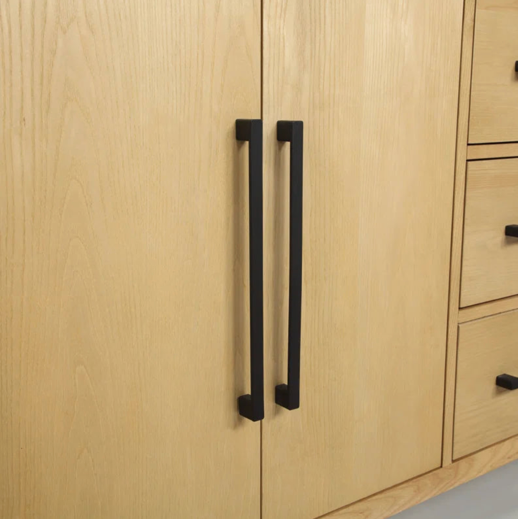 Copenhagen 60" Double Bathroom Vanity in Natural Ash | Engineered Stone Countertop