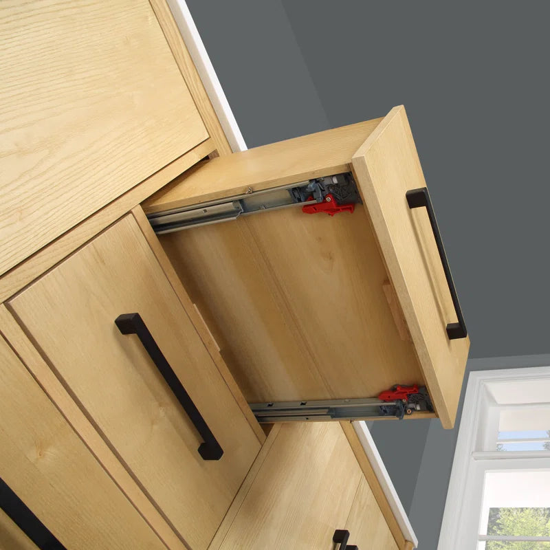 Copenhagen 72" Double Bathroom Vanity in Natural Ash | Engineered Stone Countertop