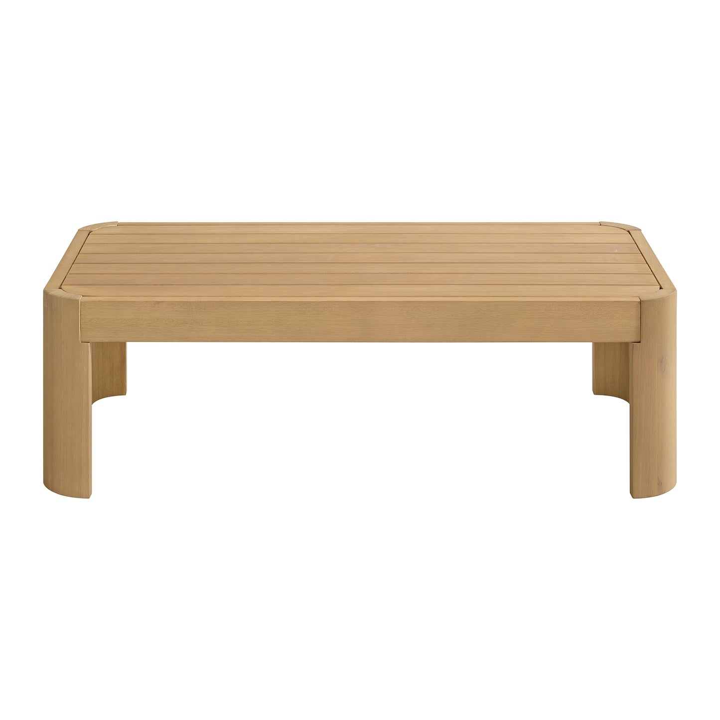Cordelia 43" Outdoor Coffee Table in Washed Oiled Eucalyptus