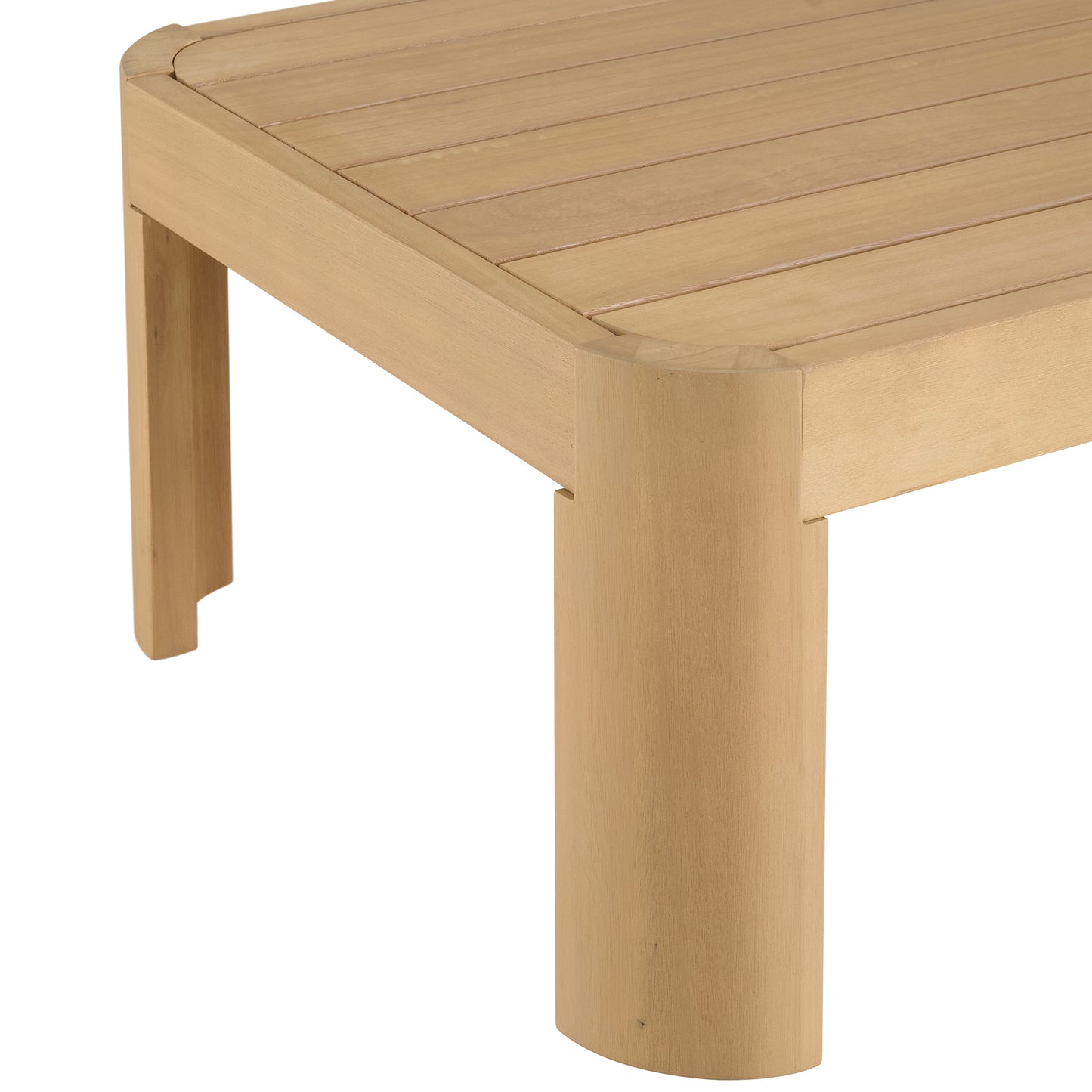 Cordelia 43" Outdoor Coffee Table in Washed Oiled Eucalyptus