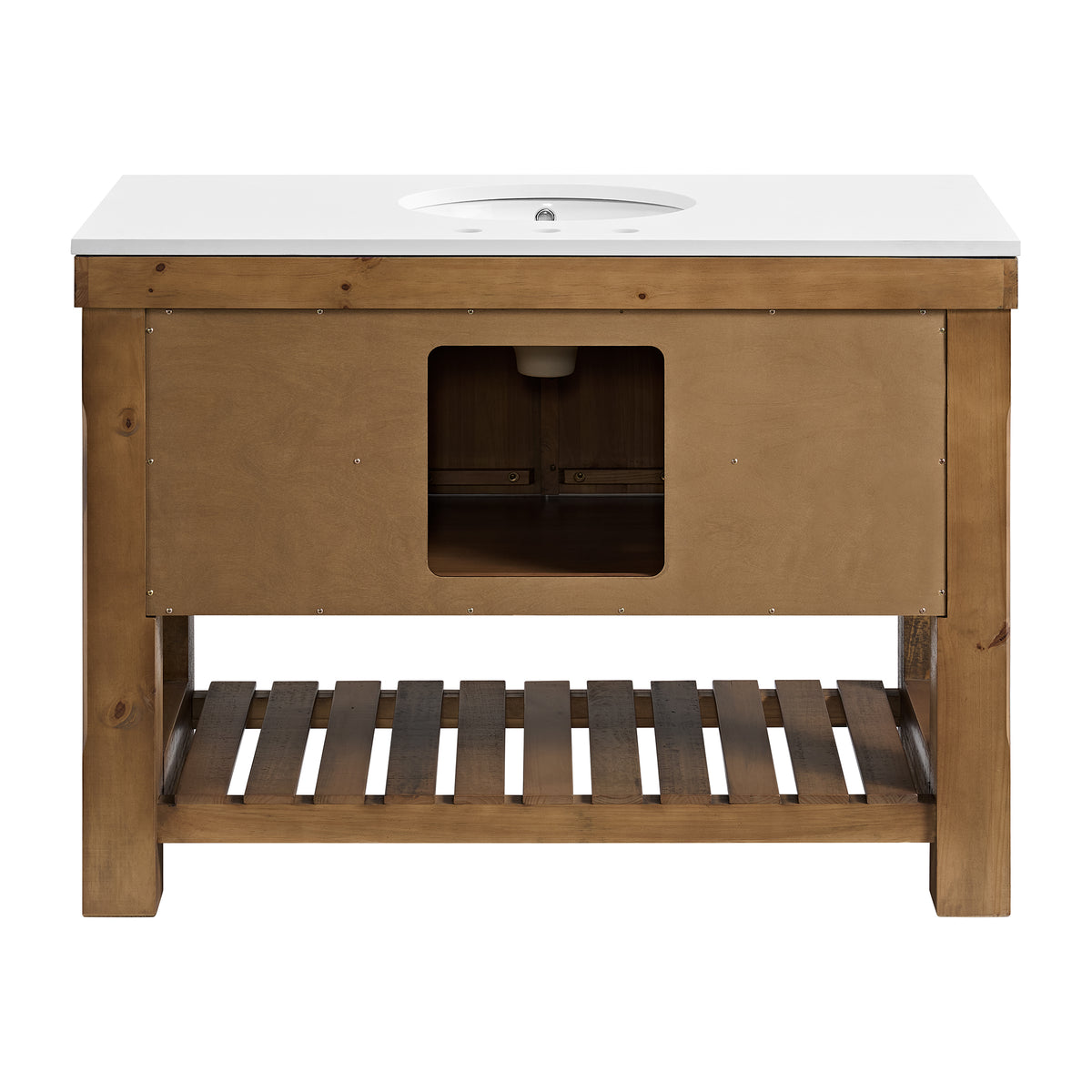 Telluride 48" Single Sink Bathroom Vanity | White Quartz Countertop