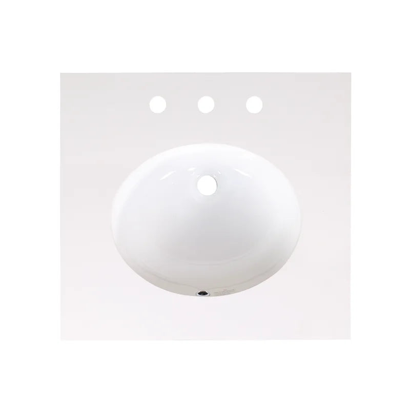 Stockholm 24" Single Bathroom Vanity in Natural Walnut | Quartz Countertop