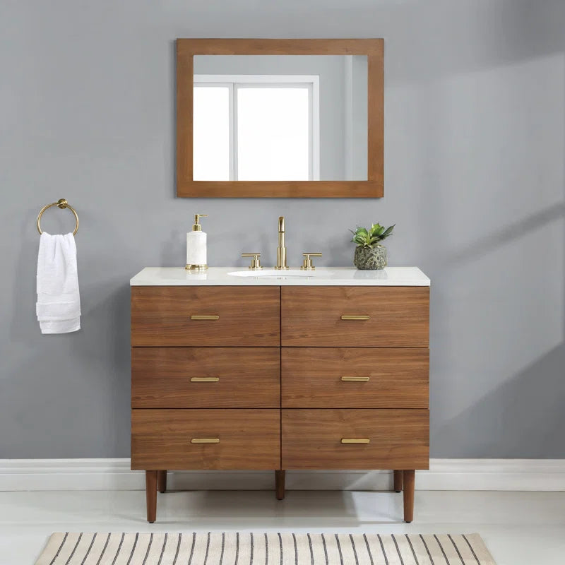 Stockholm 42" W x 22" D x 34" H Single Bathroom Vanity
