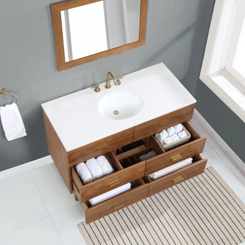 Stockholm 48" W x 22" D x 34" H Single Bathroom Vanity