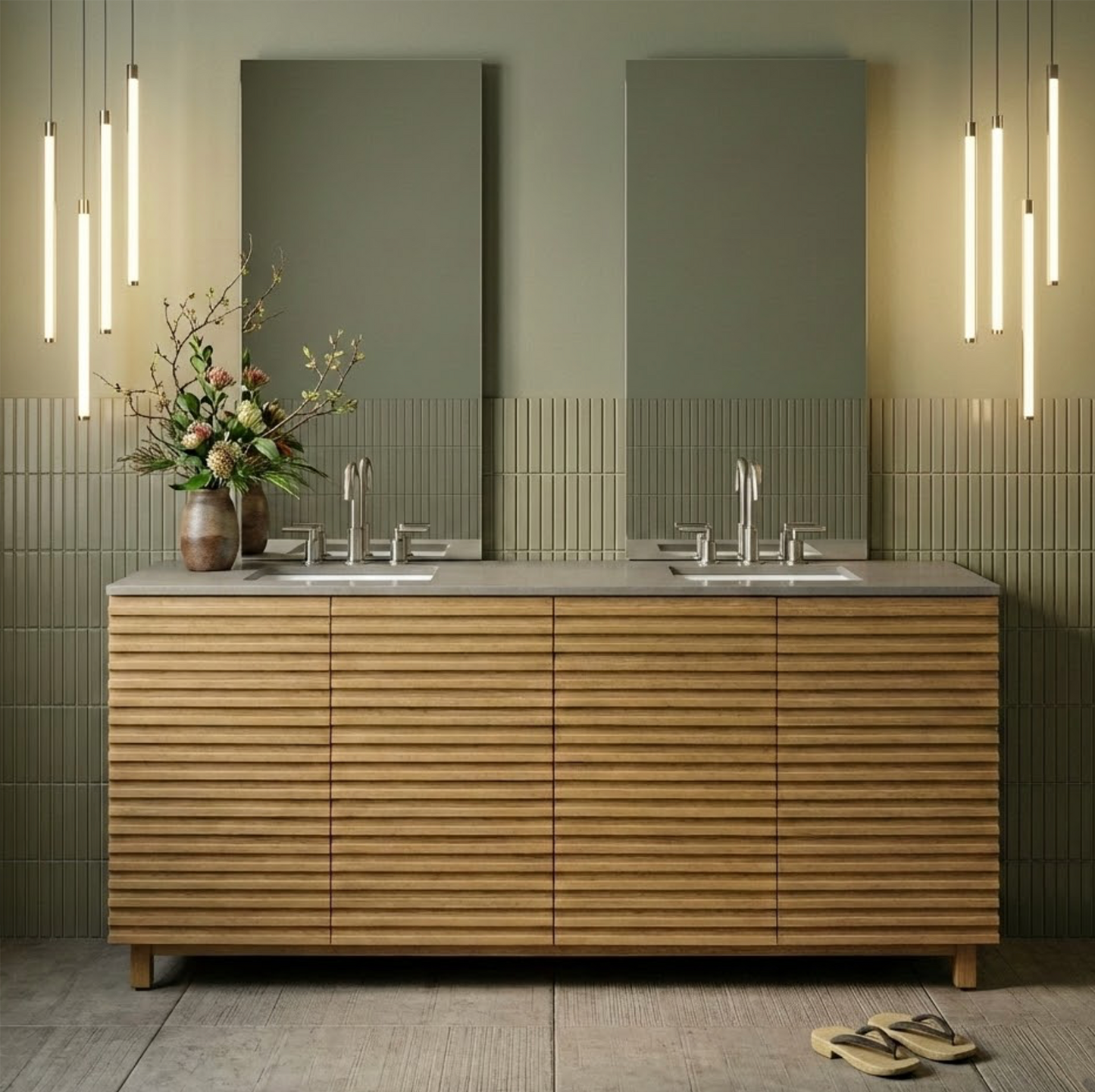 Drammen 72" Width Double Bathroom Vanity