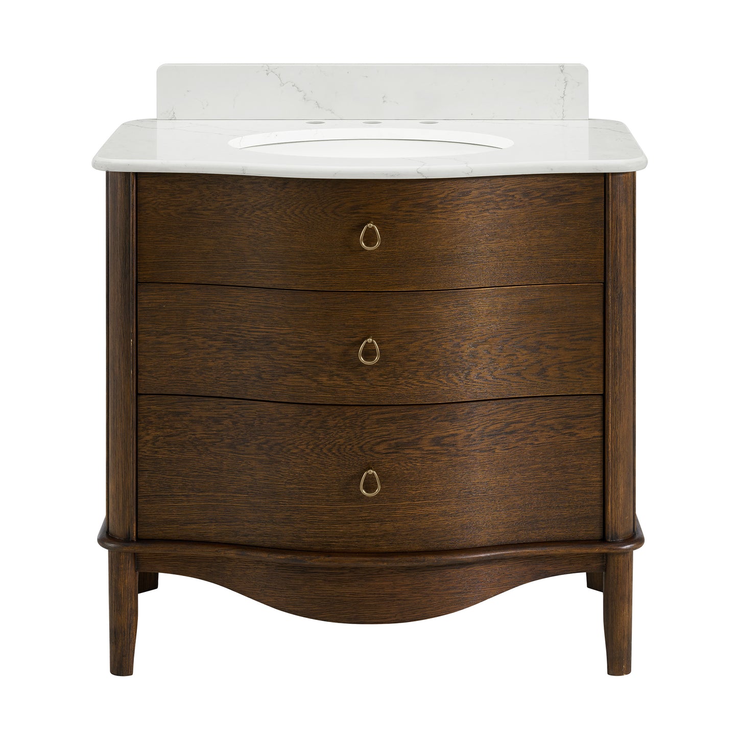 Grace 36" Single Bathroom Vanity | Statuario Quartz Countertop
