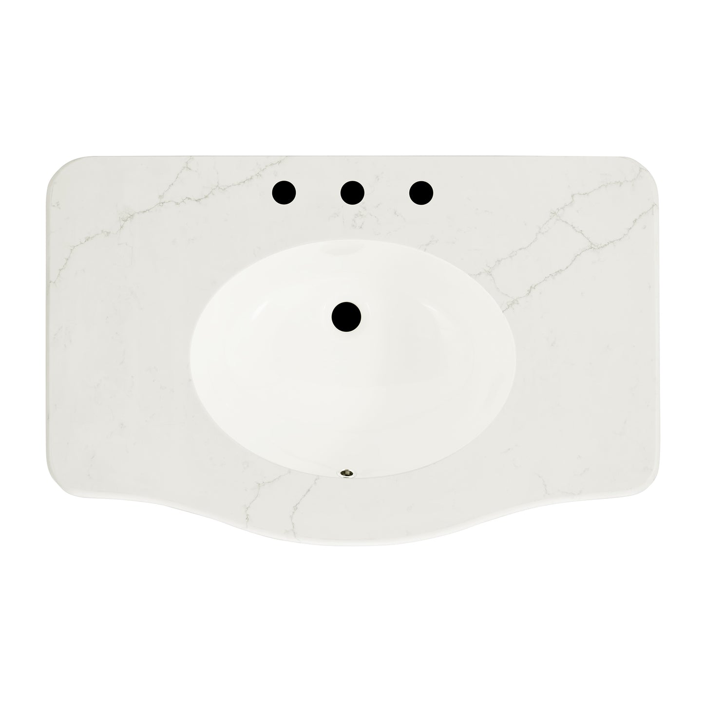 Grace 36" Single Bathroom Vanity | Statuario Quartz Countertop