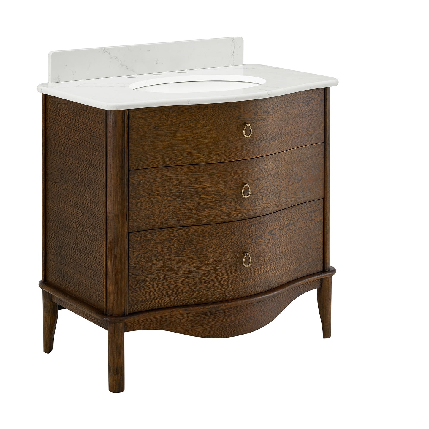Grace 36" Single Bathroom Vanity | Statuario Quartz Countertop