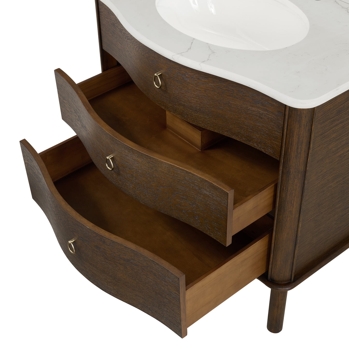 Grace 36" Single Bathroom Vanity | Statuario Quartz Countertop