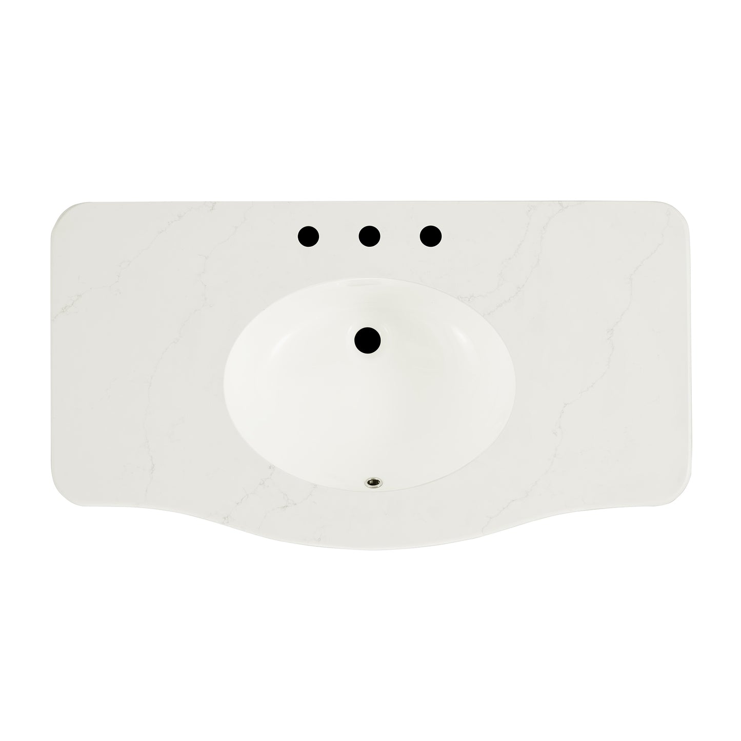 Grace 42" Single Bathroom Vanity | Enhanced Brown Oak | Statuario Quartz Countertop