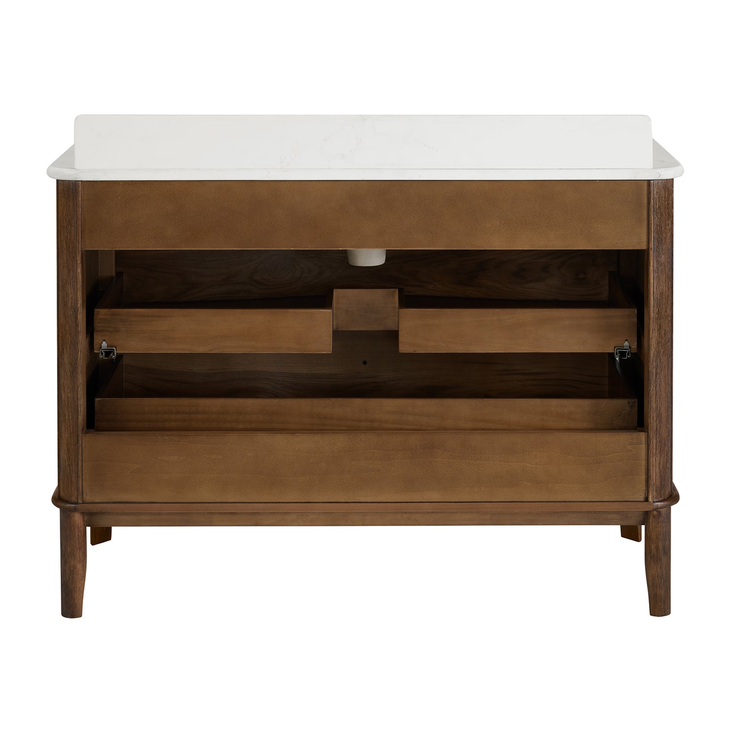 Grace 48" Single Bathroom Vanity | Enhanced Brown Oak | Statuario Quartz Countertop