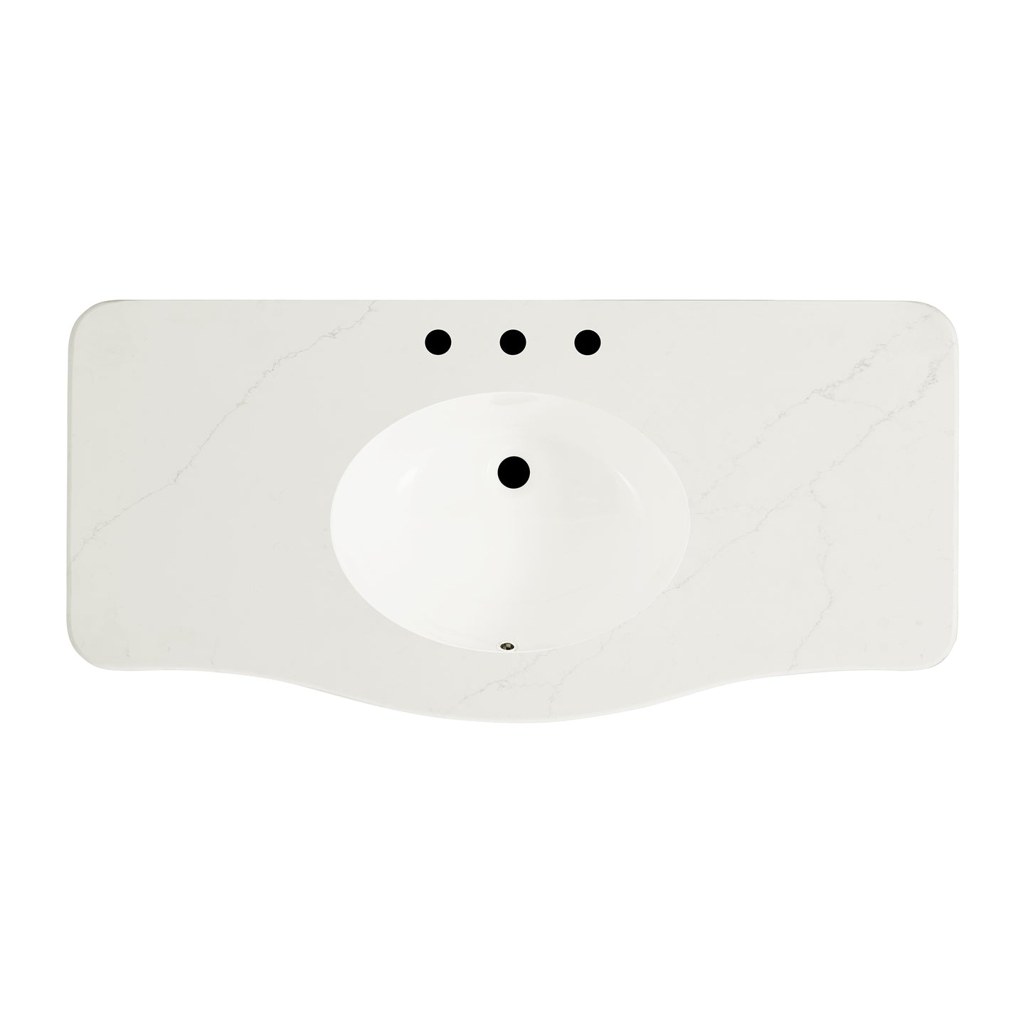 Grace 48" Single Bathroom Vanity | Enhanced Brown Oak | Statuario Quartz Countertop