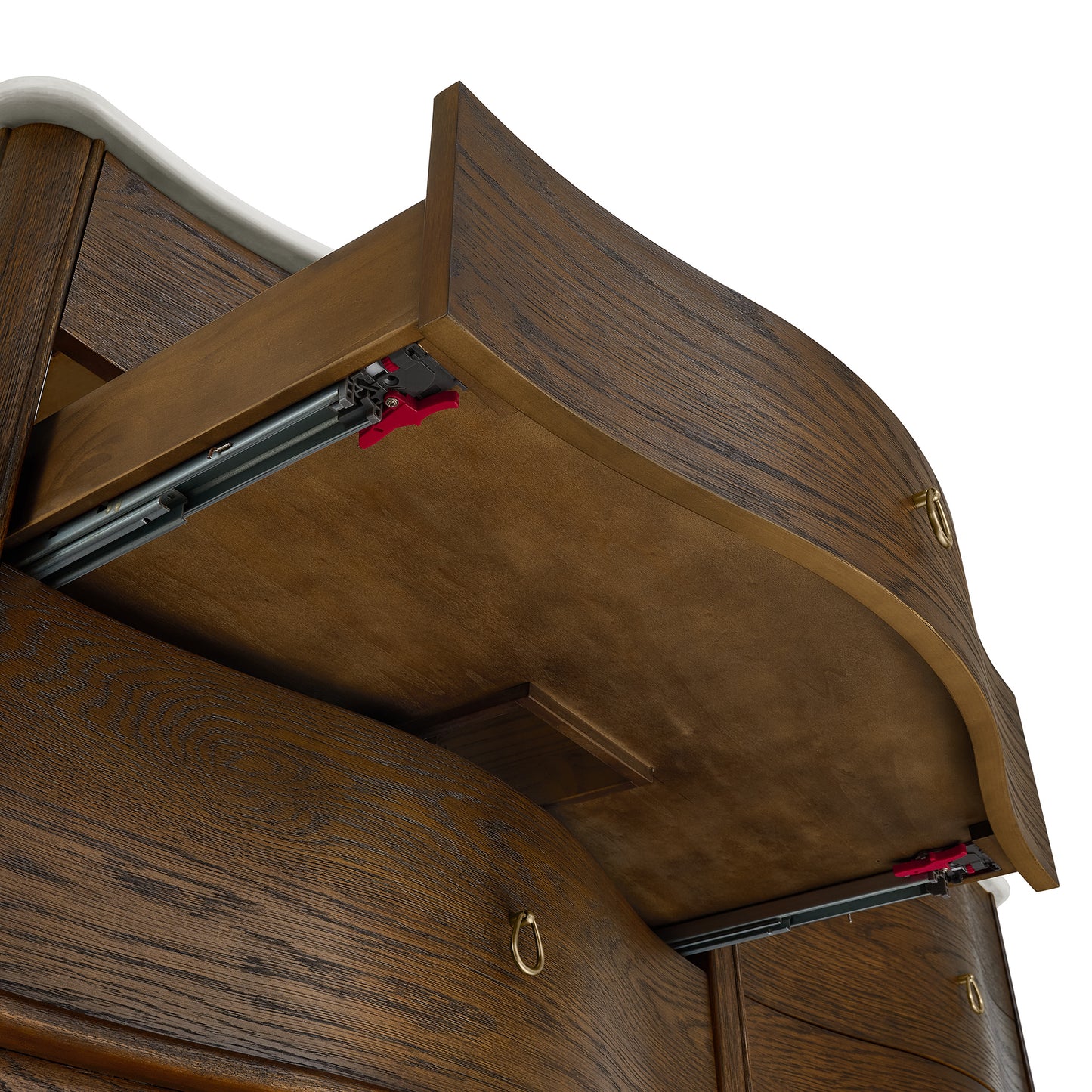 Grace 72" Double Bathroom Vanity | Enhanced Brown Oak | Statuario Quartz Countertop