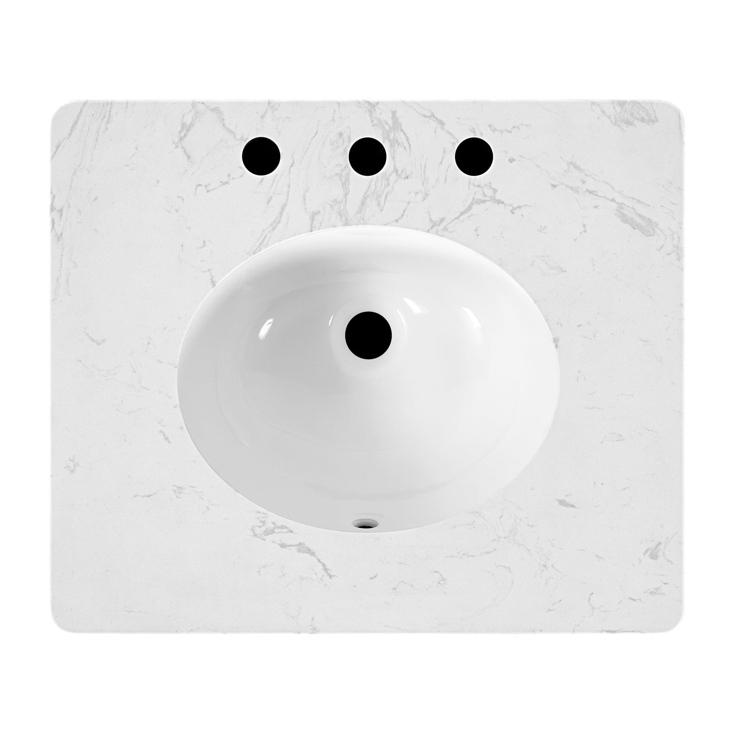 Juliette 24" Scallop Bathroom Vanity | Cultured Marble Countertop