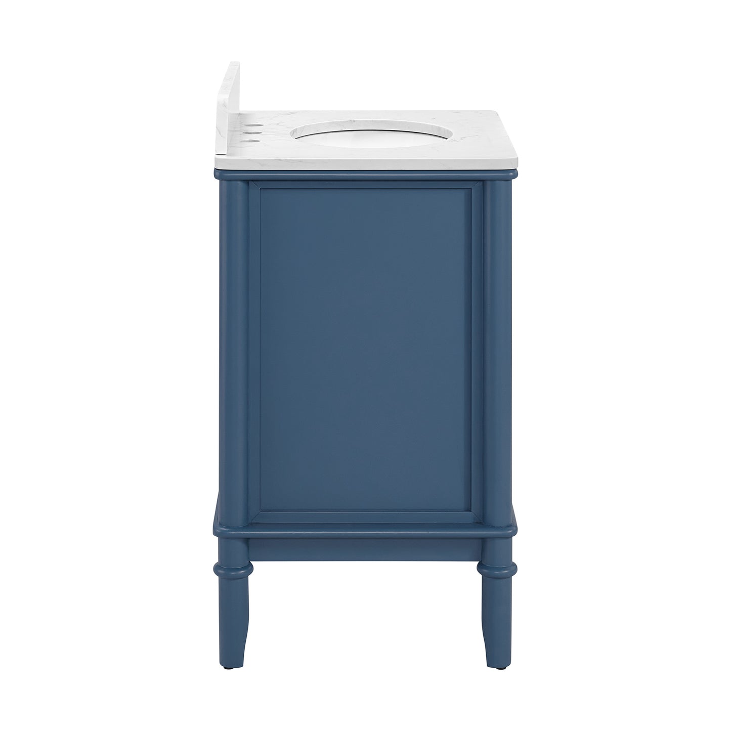 Juliette 24" Scallop Single Bathroom Vanity | Denim Blue | Cultured Marble Countertop