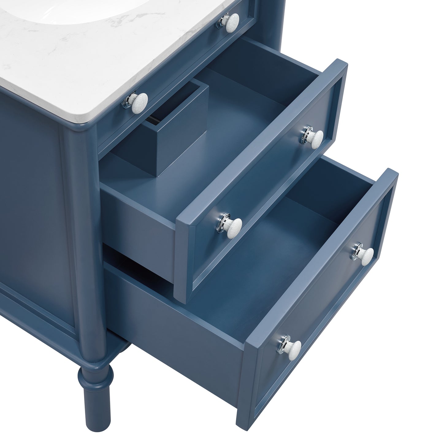 Juliette 24" Scallop Bathroom Vanity | Cultured Marble Countertop