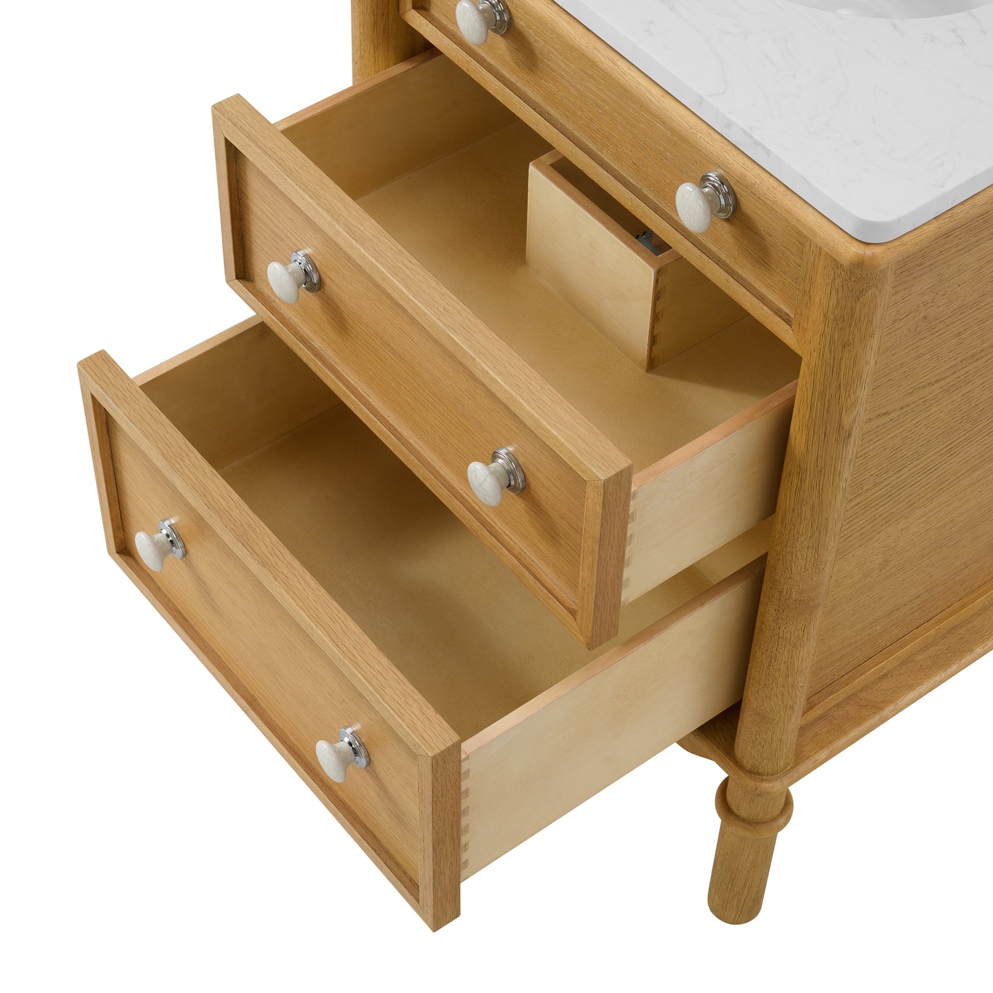 Juliette 24" Scallop Bathroom Vanity | Cultured Marble Countertop