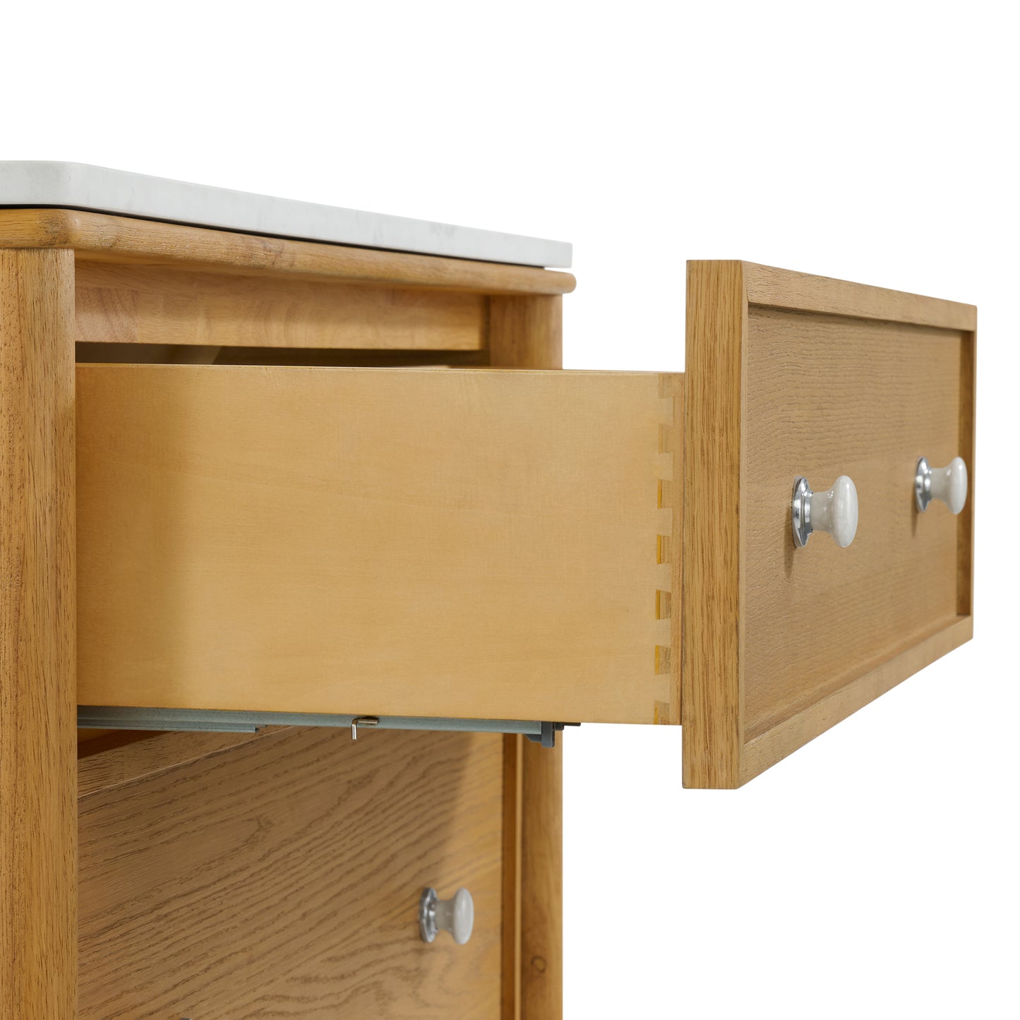 Julliette 48"W Single Sink Bathroom Vanity | Cultured Marble Top