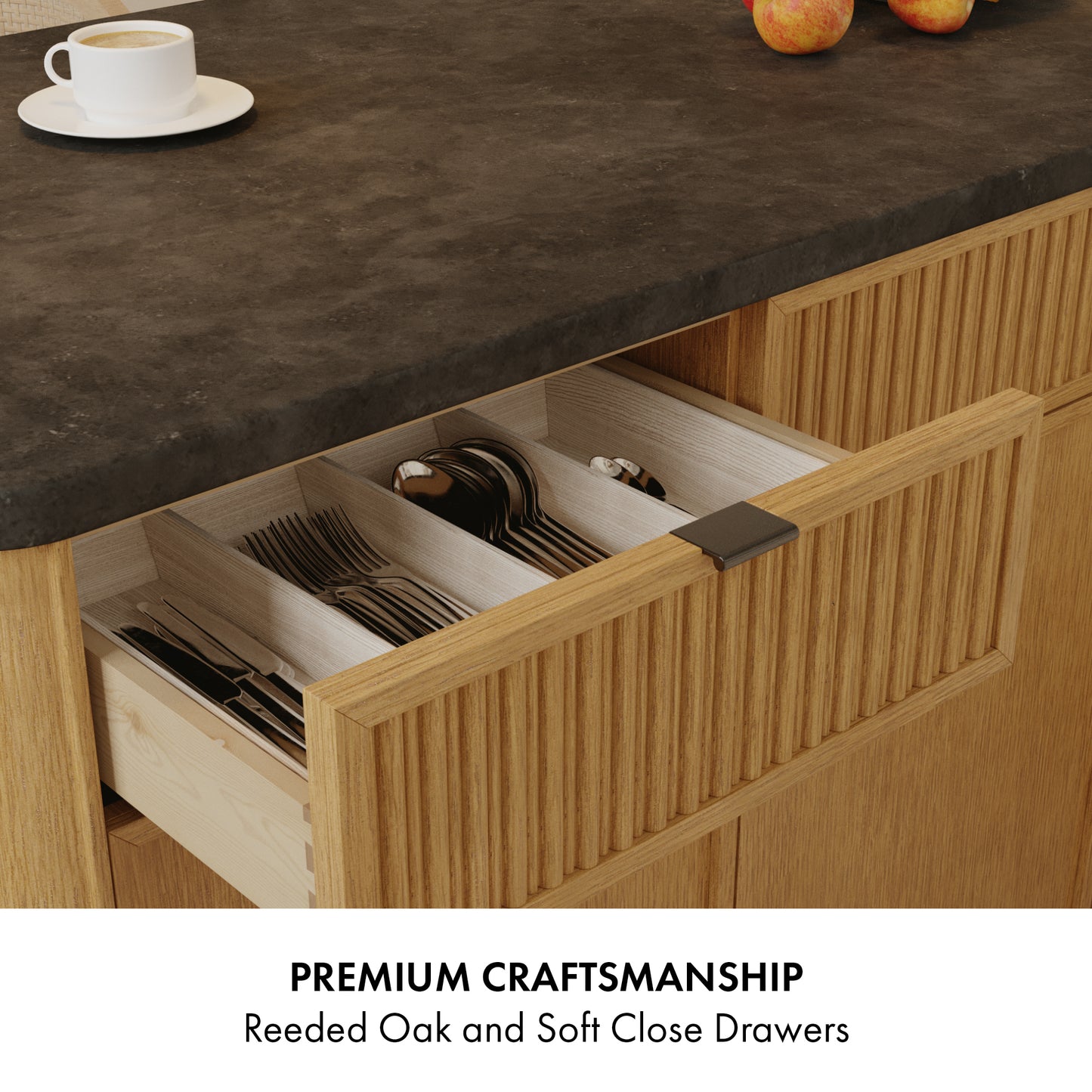 Kathryne 48" Kitchen Island | Quartz Countertop