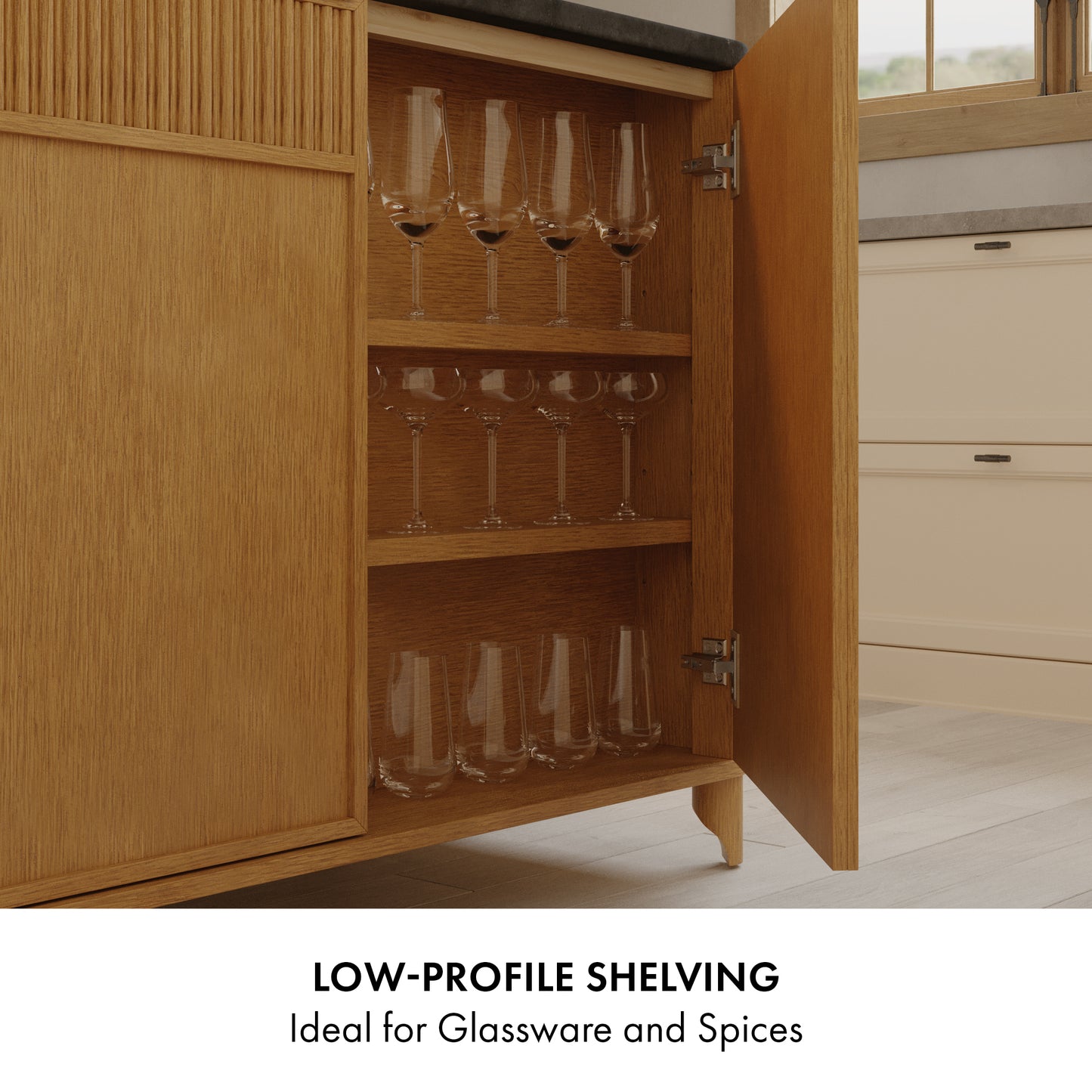 Kathryne 48" Kitchen Island | Quartz Countertop