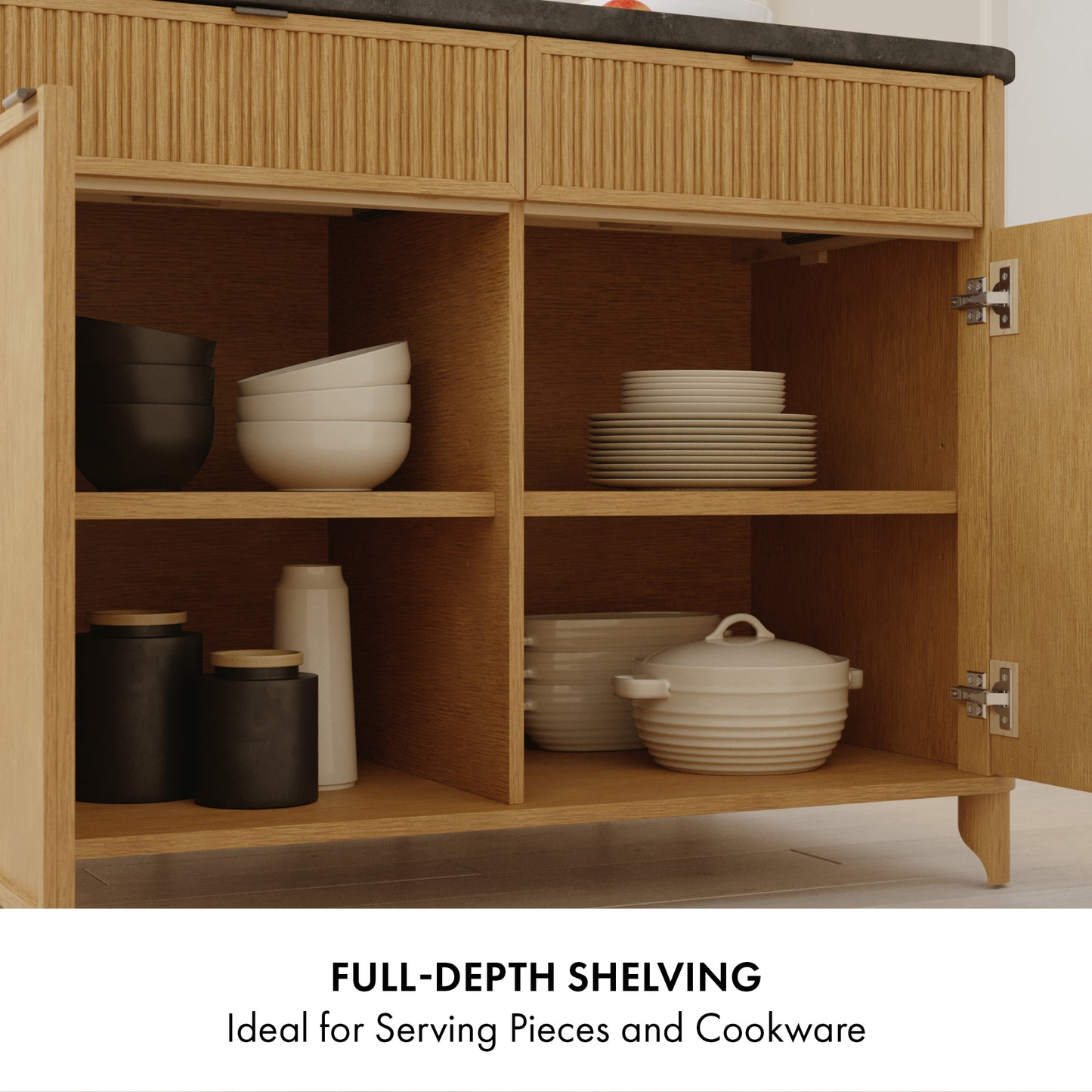 Kathryne 48" Kitchen Island | Quartz Countertop