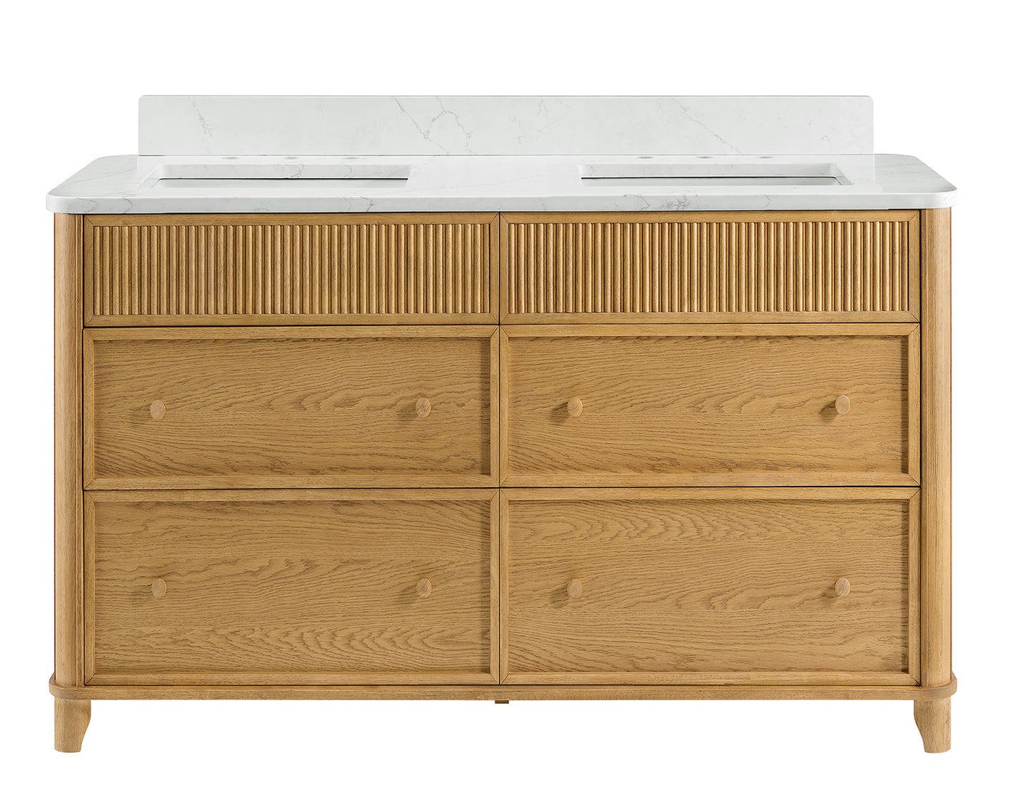 Kathryne 54" Double Bathroom Vanity With Statuario Quartz Top