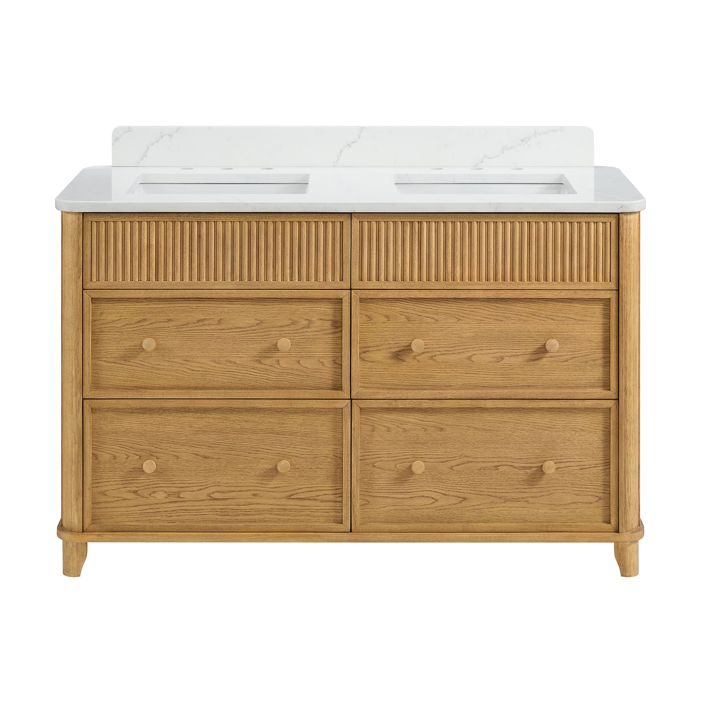 Kathryne 54" Double Bathroom Vanity With Statuario Quartz Top