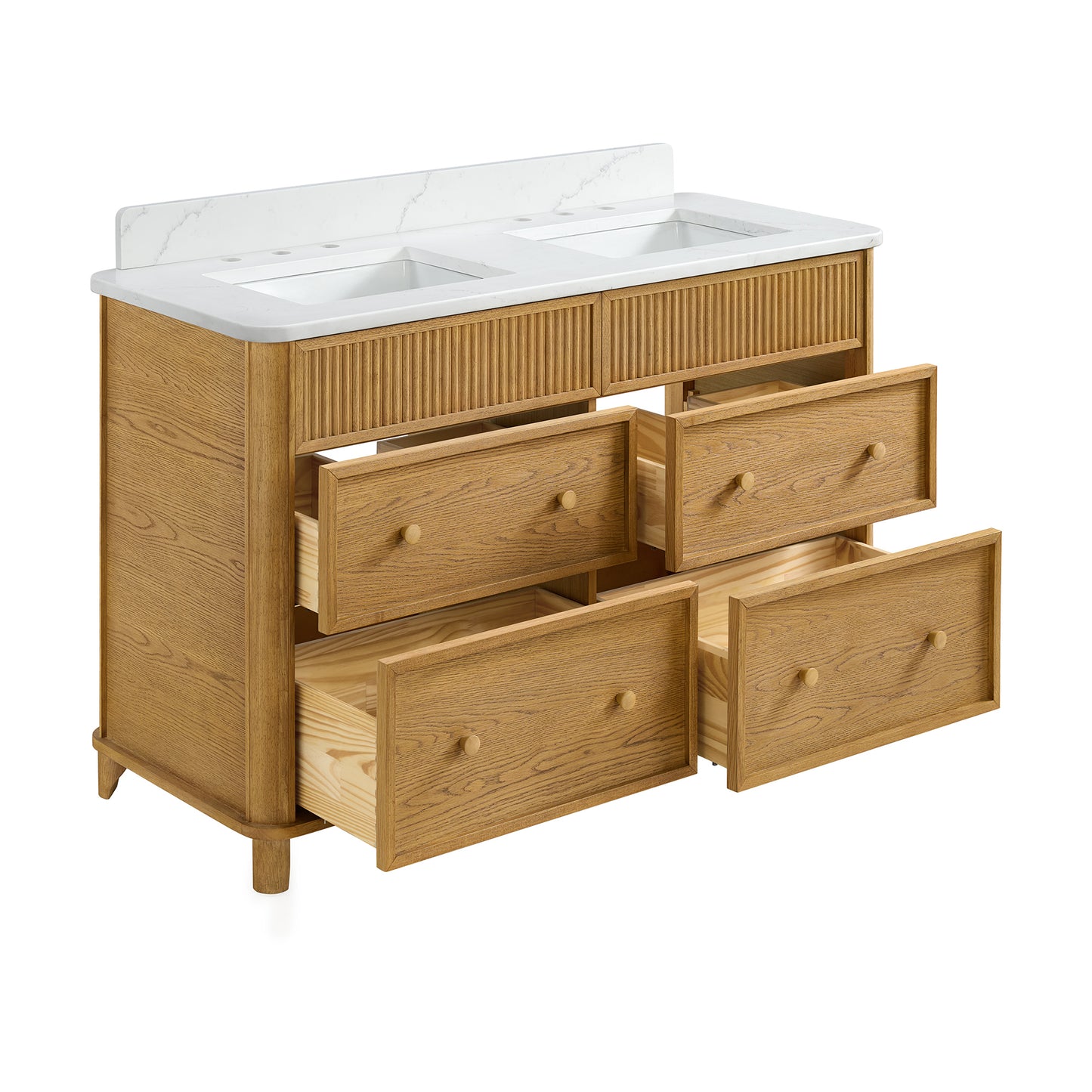 Kathryne 54" Double Bathroom Vanity With Statuario Quartz Top